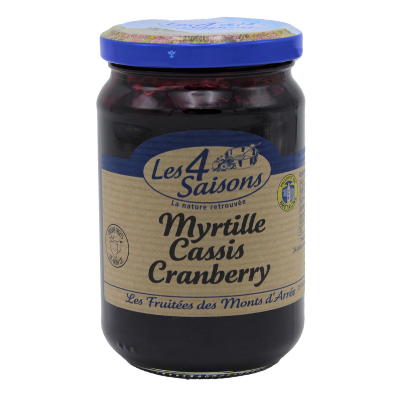 Fruitee Myrtille, Cassis, Cranberry 300g