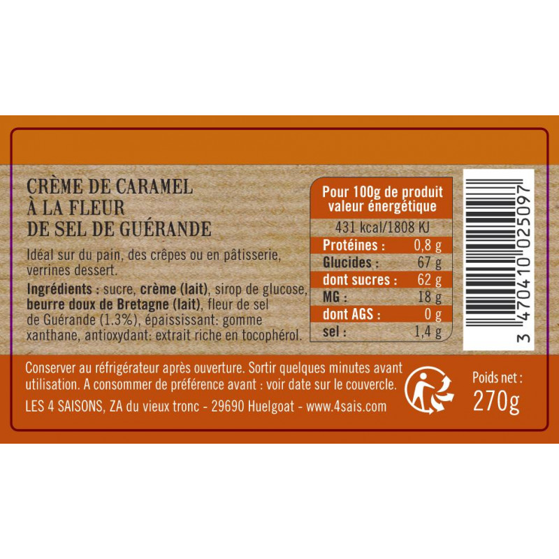 crème de caramel à la fleur de sel de Guerande