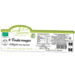 100% issu de fruits bio 4 Fruits rouges