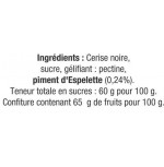 confiture de cerise noire au piment d'Espelette 135g