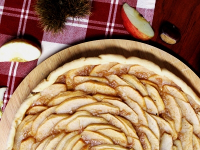 Tarte aux pommes et caramel beurre salé